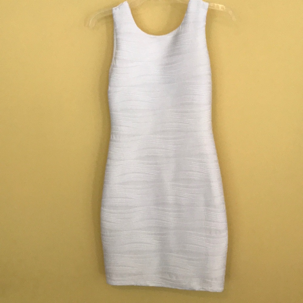 White bodycon dress. Bachelorette/brides! Low back